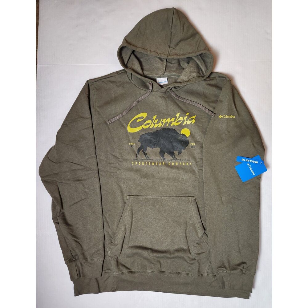 Columbia Trek Graphic Hoodie Men's XLT XL Tall Green